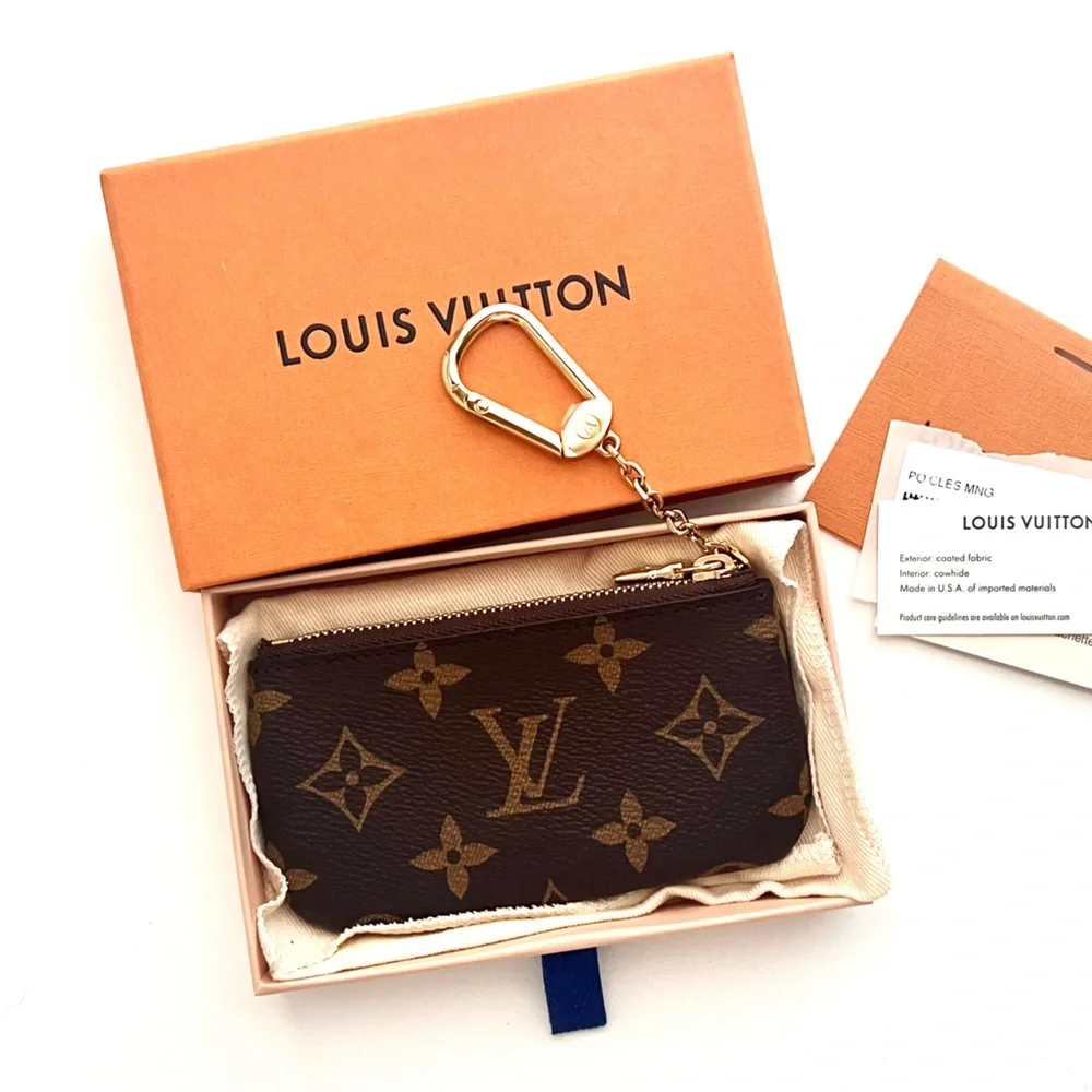 🔥 LOUIS VUITTON Monogram Canvas Key Pouch/Holder